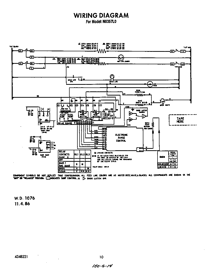 Roper N9357L0 wiring diagram diagram