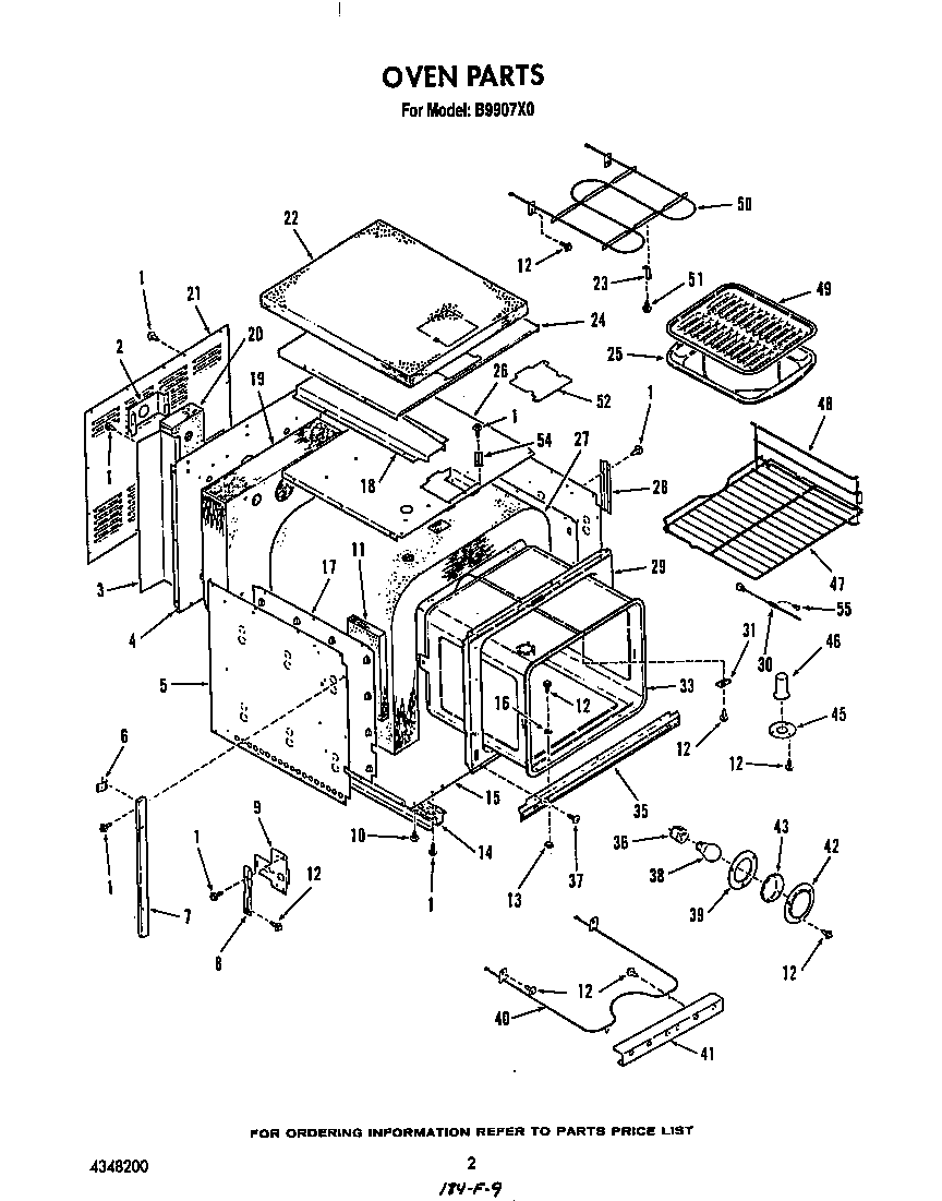 Roper B9907*0 oven diagram