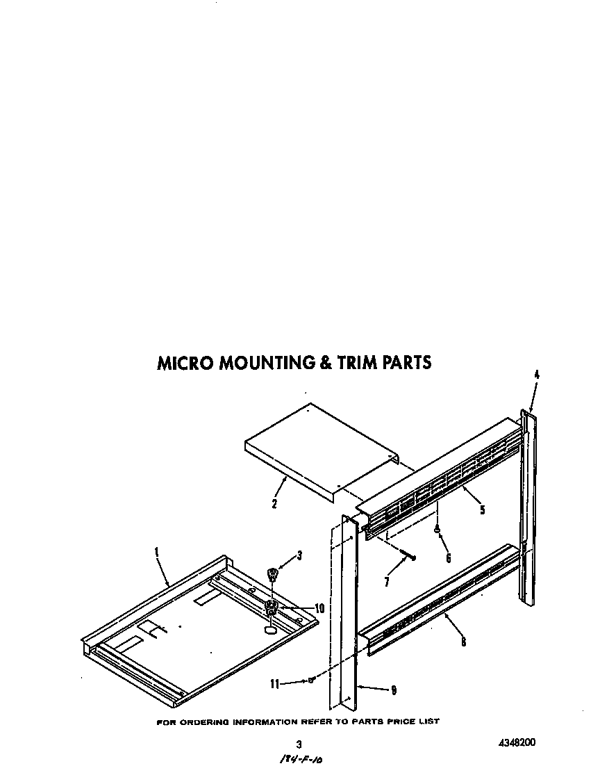 Roper B9907*0 micro mounting and trim diagram