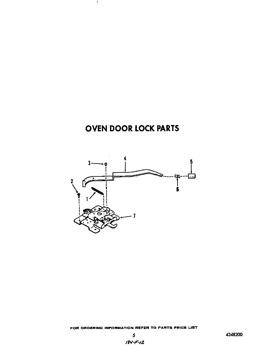 Roper B9907*0 oven door lock diagram