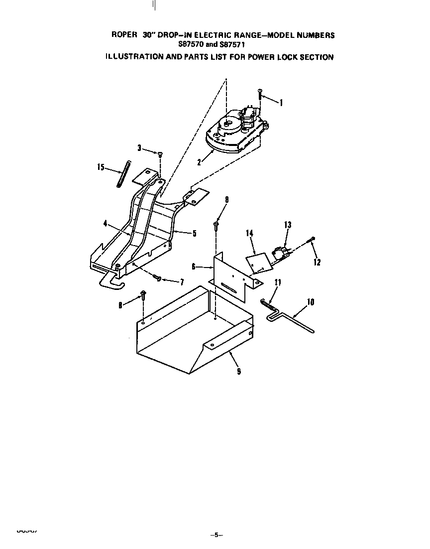 Roper S8757*1 power lock diagram