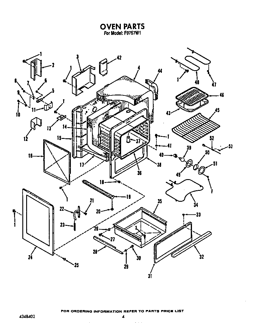 Roper F9757*1 oven diagram