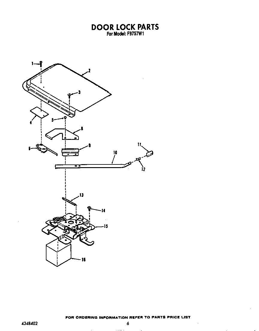 Roper F9757*1 door lock diagram