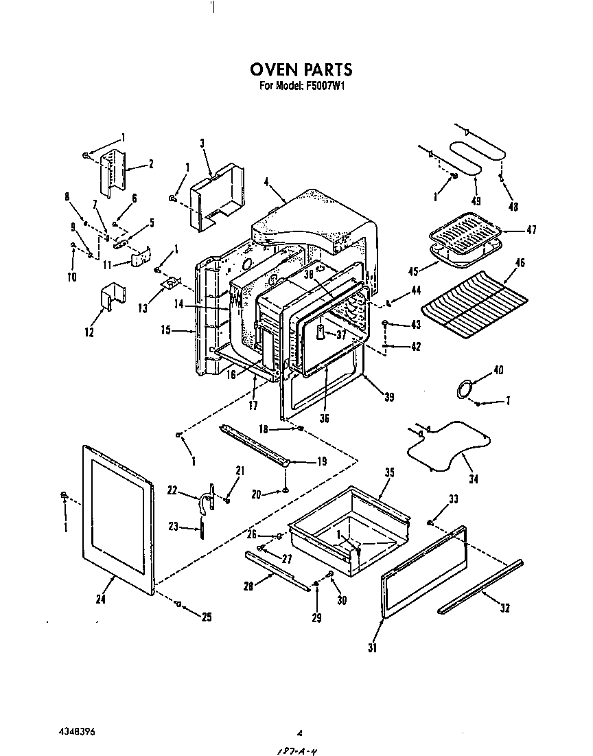Roper F5007*1 oven diagram