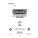 Roper F4007W1 front cover diagram