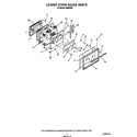 Roper H8858*0 lower oven door diagram