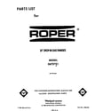 Roper D6757X1 front cover diagram