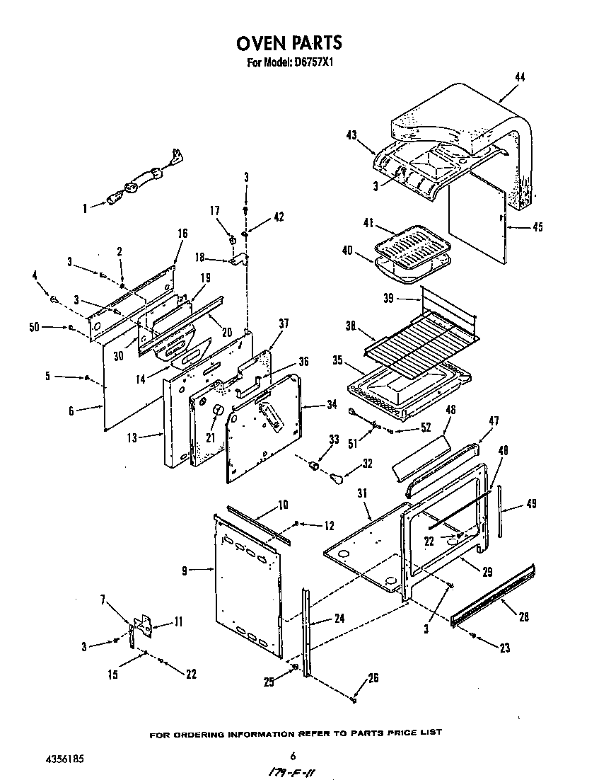 Roper D6757X1 oven diagram