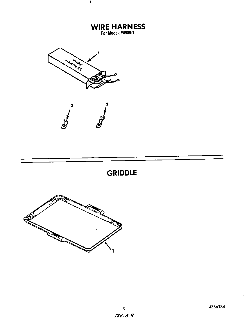 Roper F4508W1 wire harness diagram