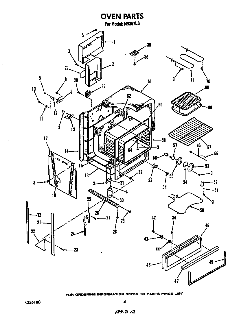 Roper N9357L3 oven diagram