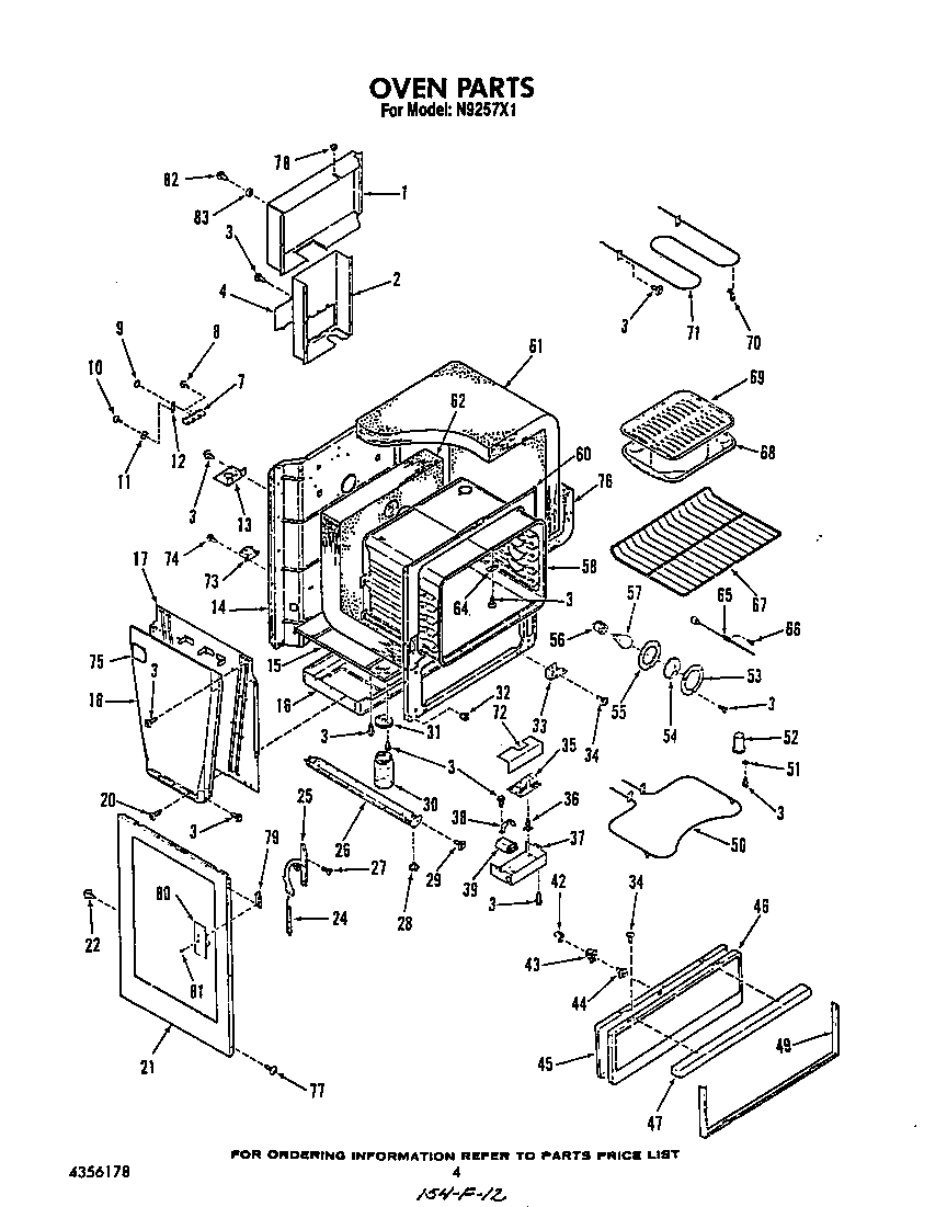 Roper N9257L1 oven diagram