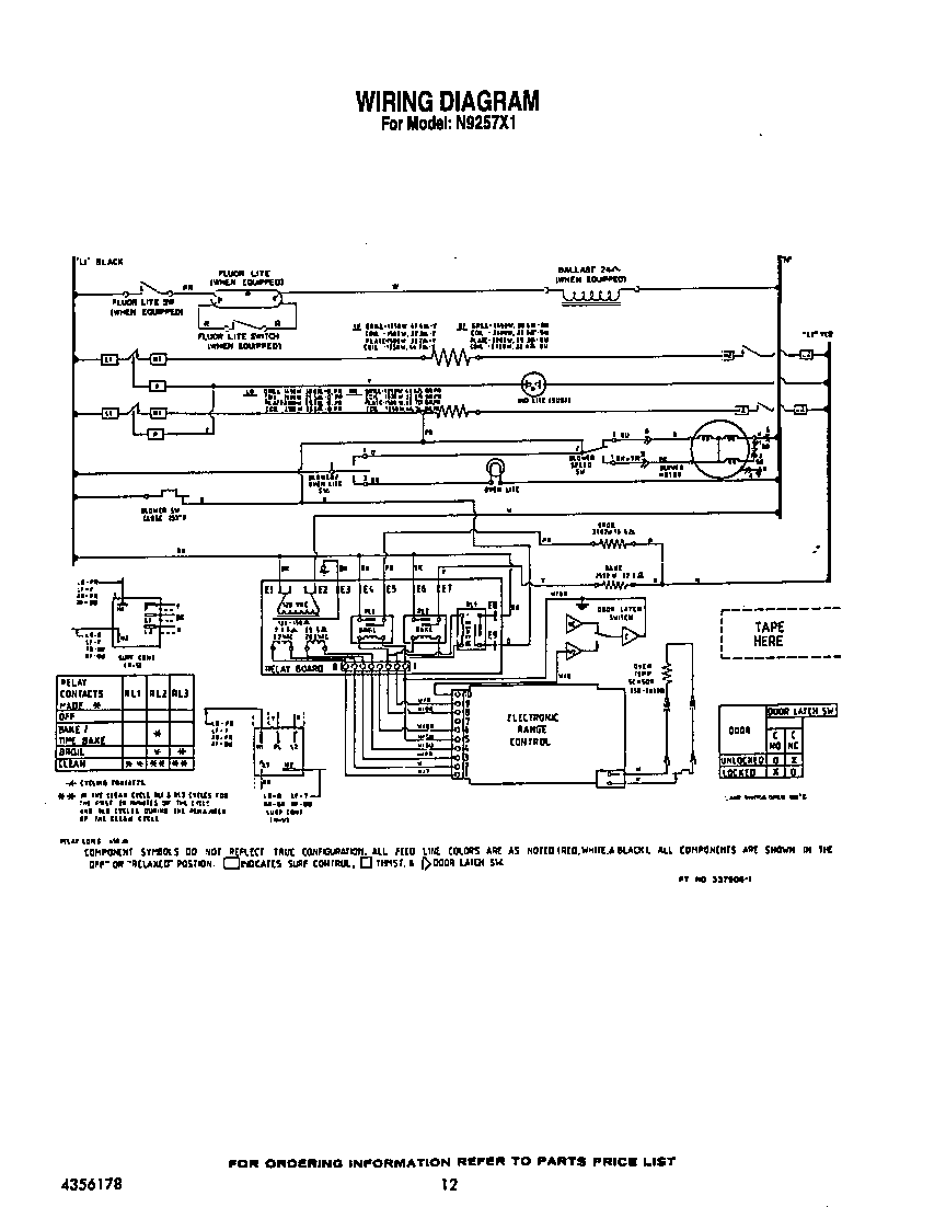 Roper N9257L1 wiring diagram diagram