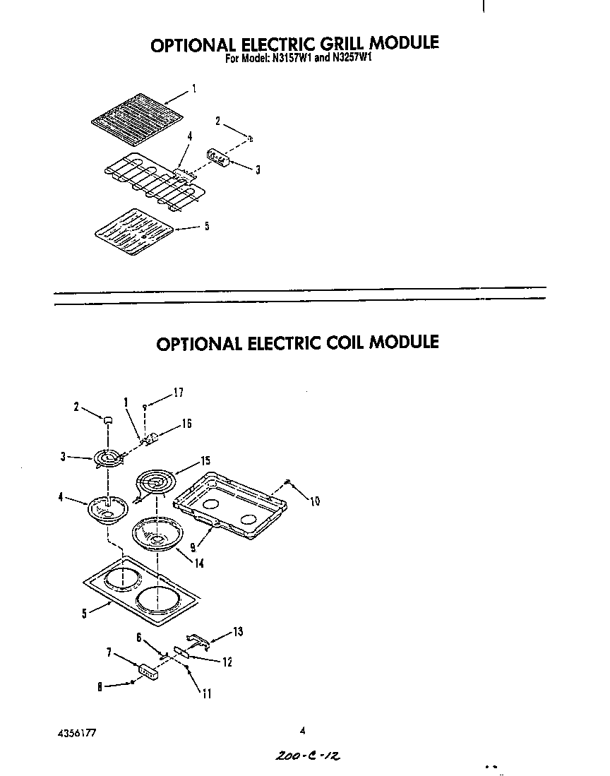 Roper N3257*1 ^electric grill diagram