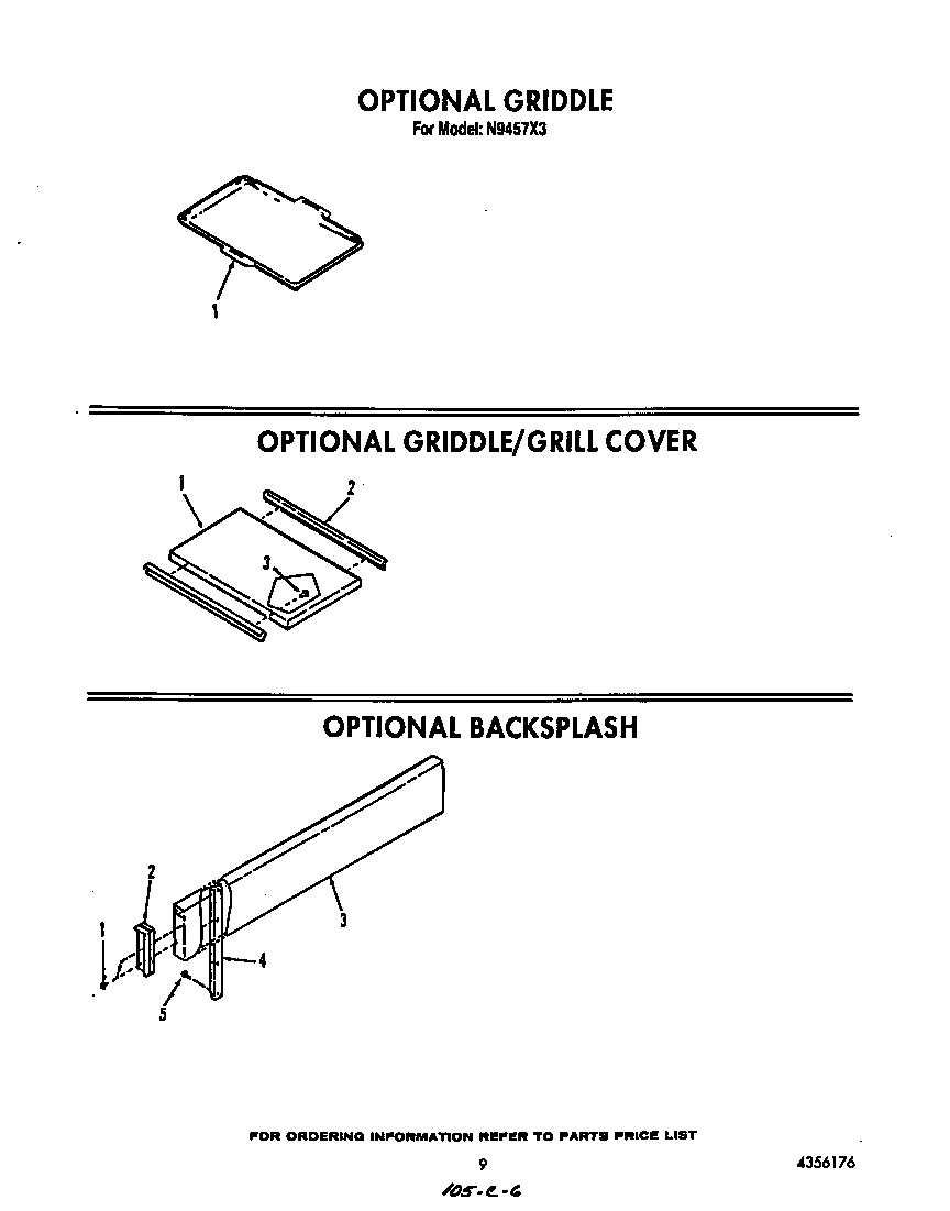 Roper N9457L3 ^griddle diagram