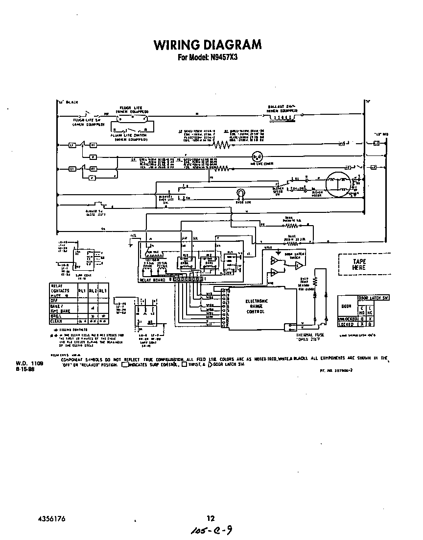 Roper N9457L3 wiring diagram diagram