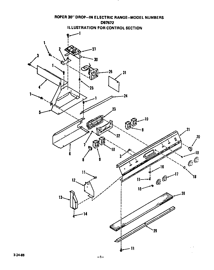 Roper D9757W2 control diagram