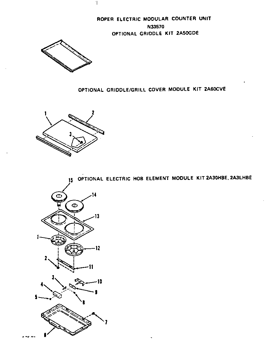 Roper N3357*0 ^griddle diagram