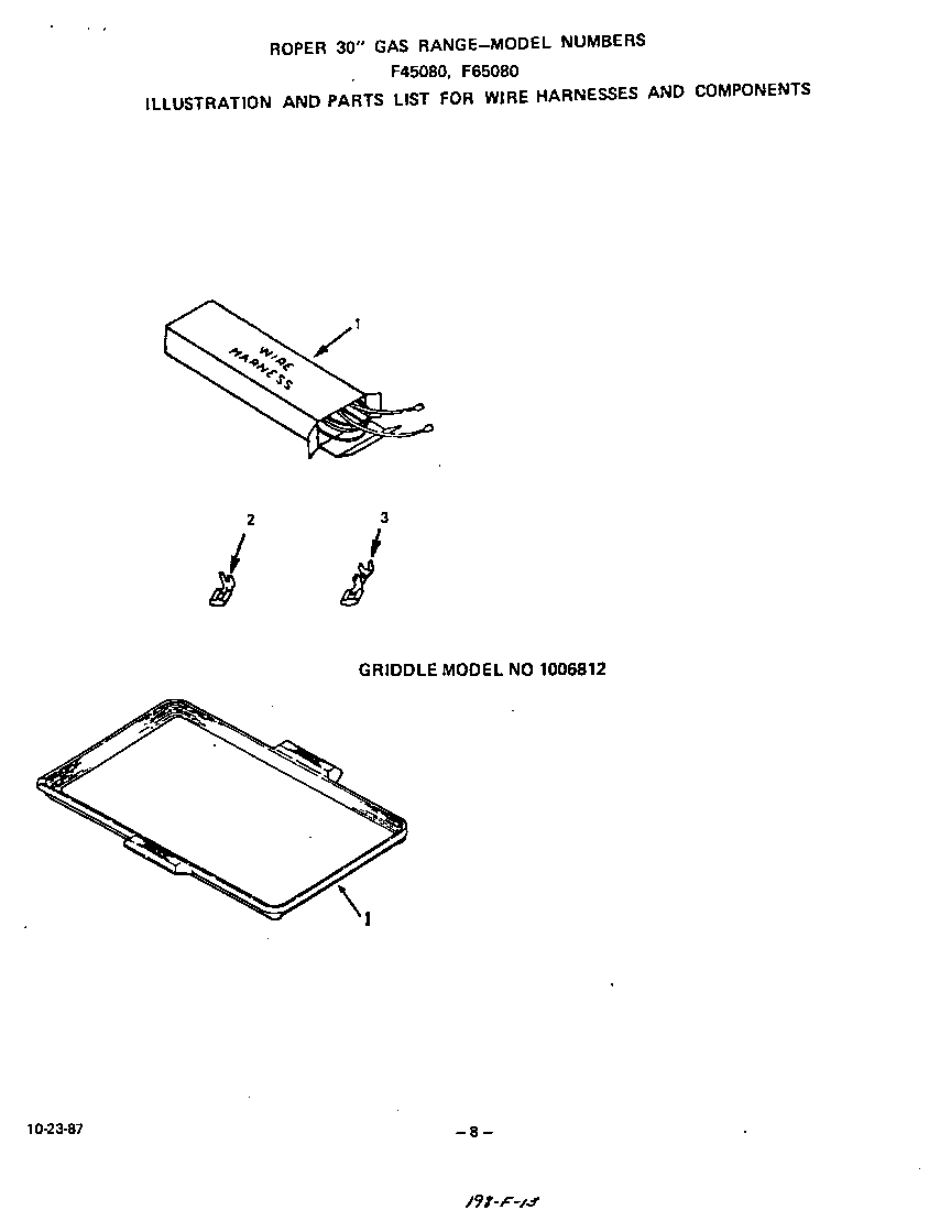 Roper F4508W0 wire harness diagram