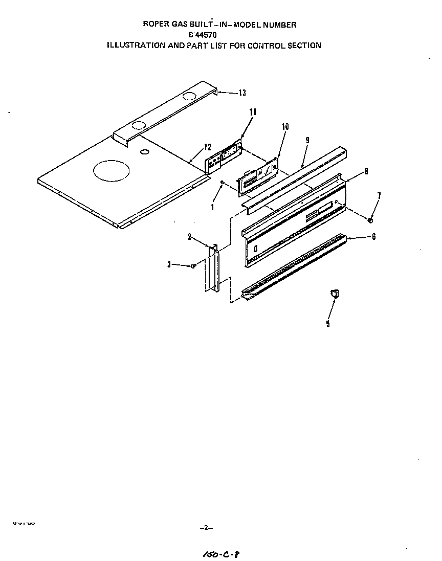 Roper B4457B0 control diagram