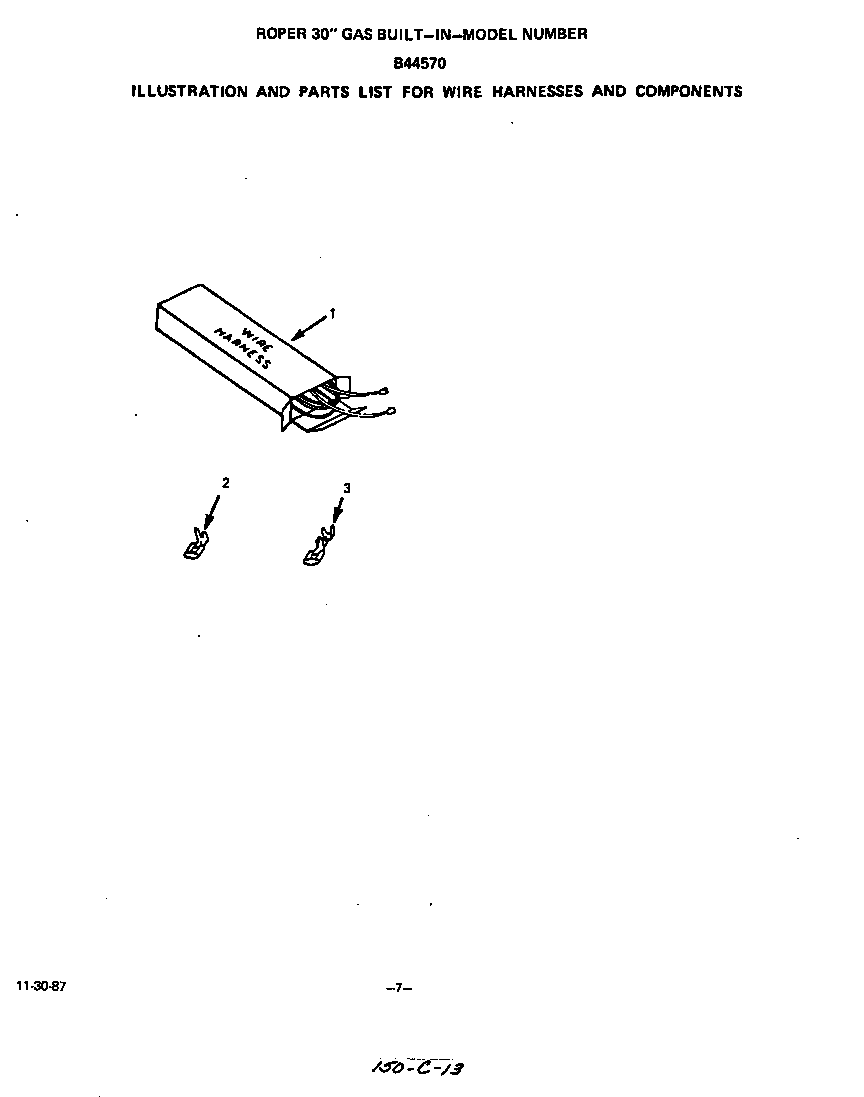 Roper B4457B0 wire harness diagram