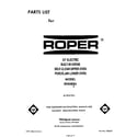 Roper B9458B4 front cover diagram