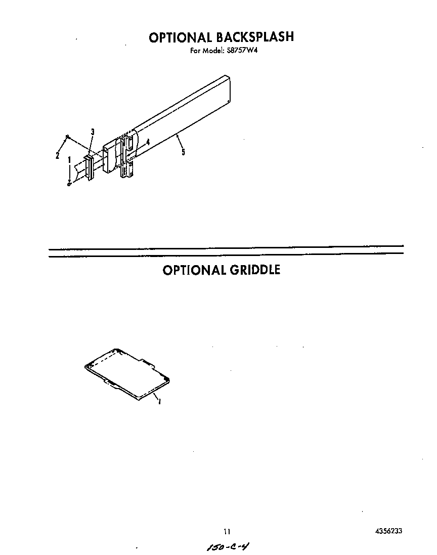 Roper S8757*4 ^backsplash diagram