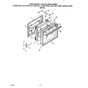 Roper B6757*0 glass upper oven and lower broiler door diagram