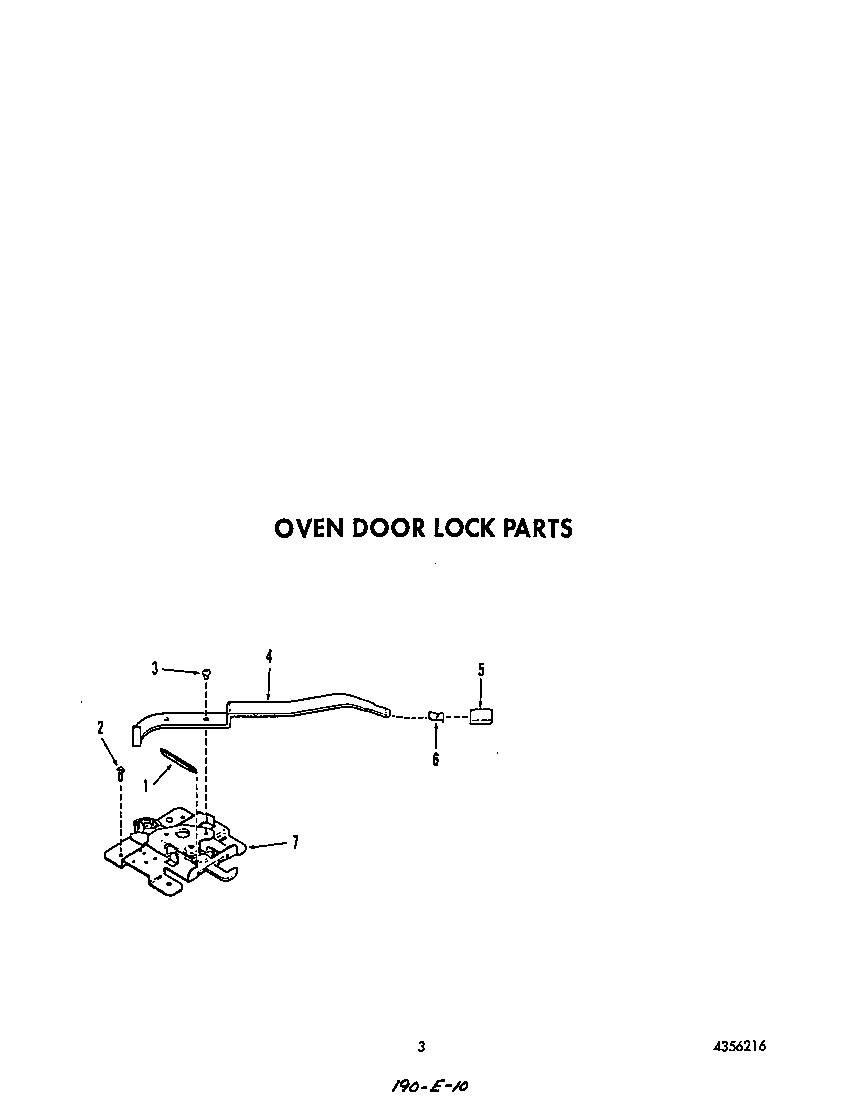 Roper B9608*4 oven door lock diagram
