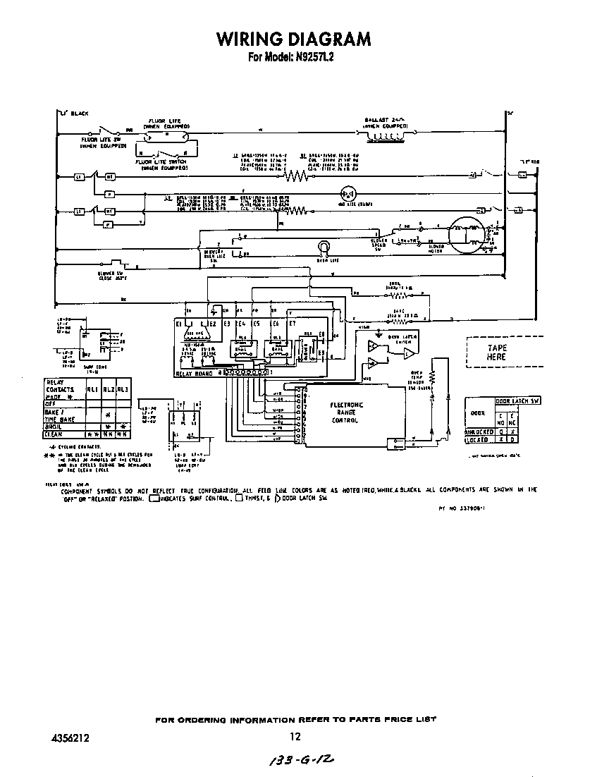 Roper N9257L2 wiring diagram diagram