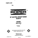 Roper N9157*1 front cover diagram