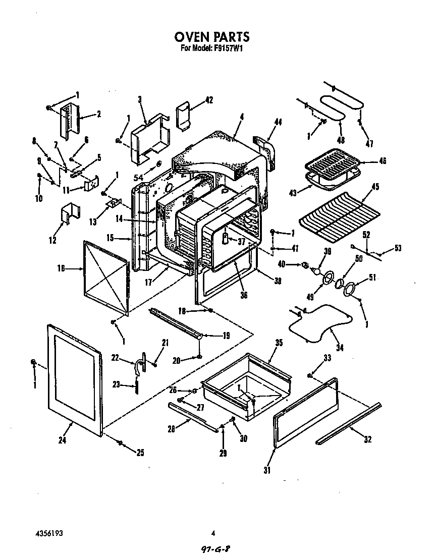 Roper F9157*1 oven diagram