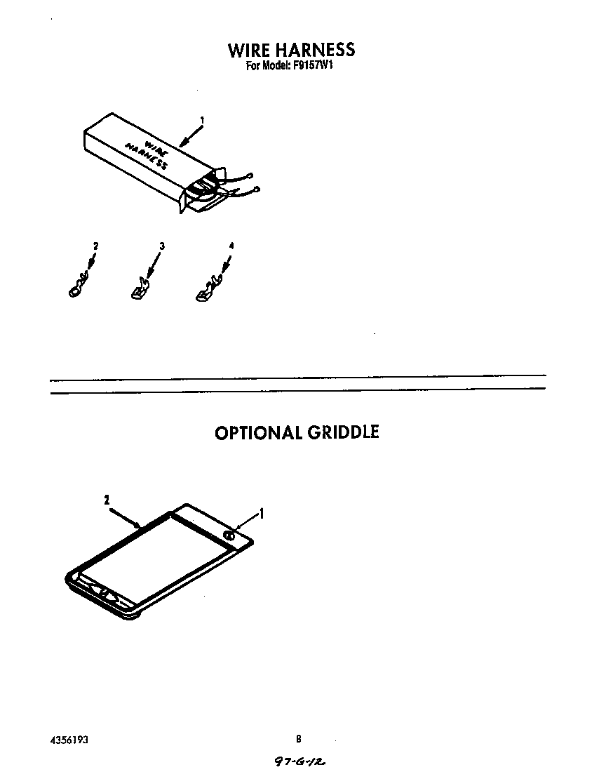 Roper F9157*1 wire harness diagram