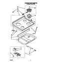Roper FES310YW0 cooktop diagram