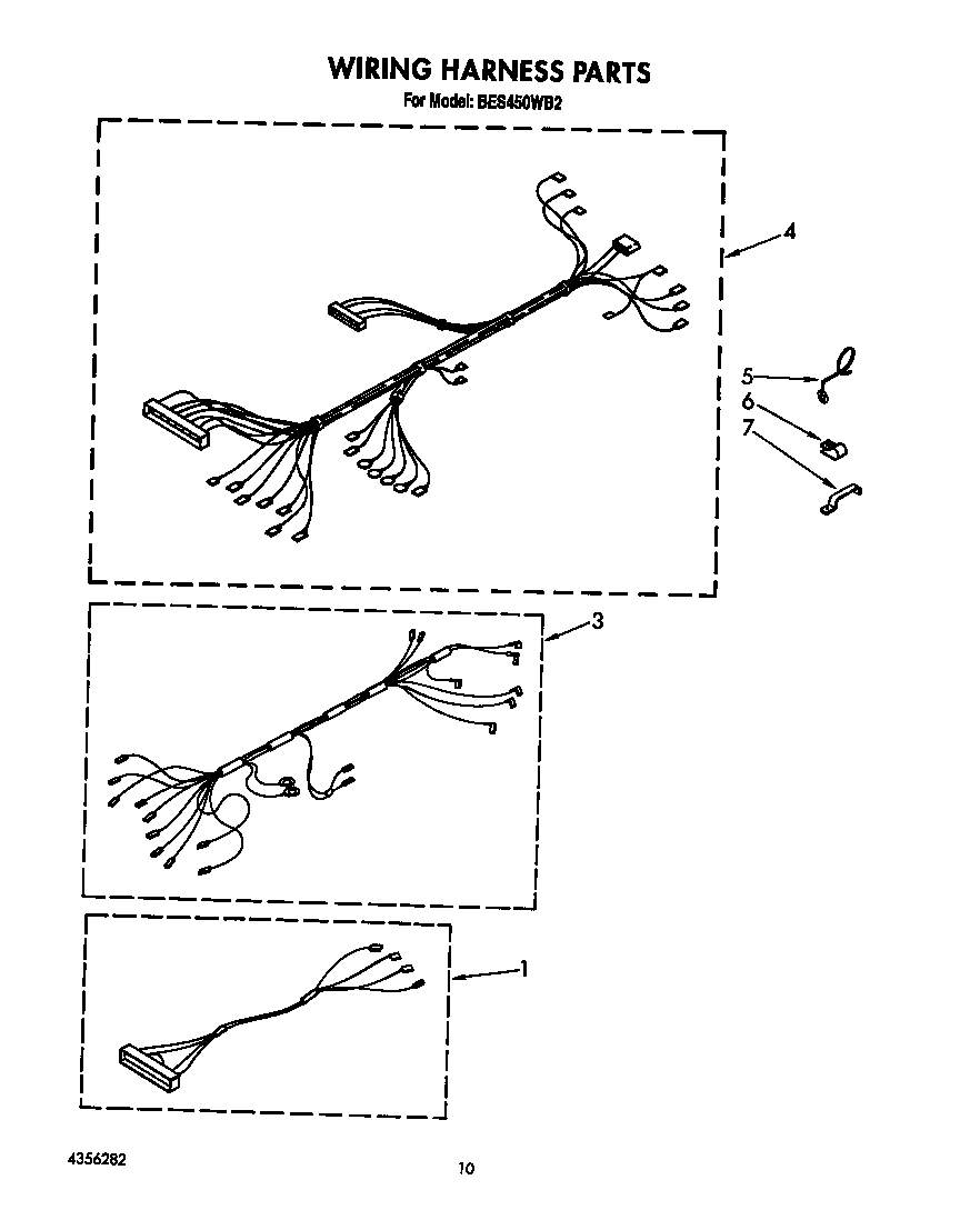 Roper BES450WB2 wiring harness diagram