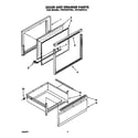 Roper FEP320YW0 door and drawer diagram