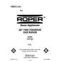 Roper F4357W0 front cover diagram