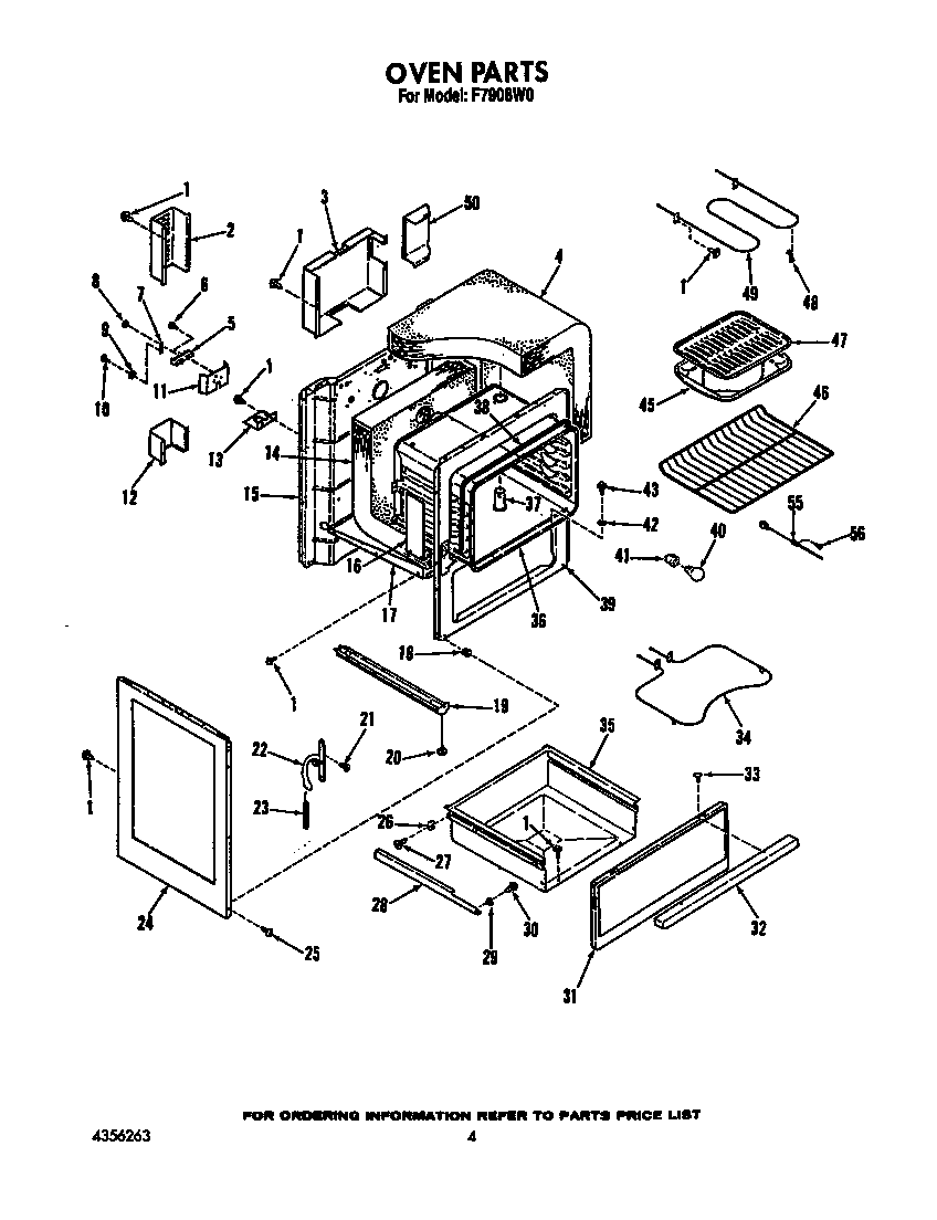 Roper F7908W0 oven diagram