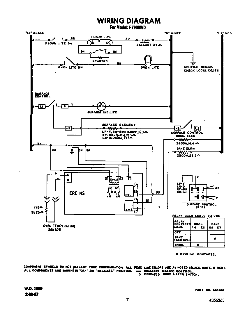 Roper F7908W0 wiring diagram diagram