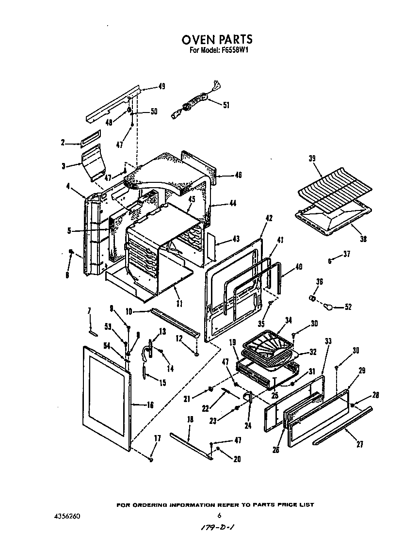 Roper F6558W1 oven diagram