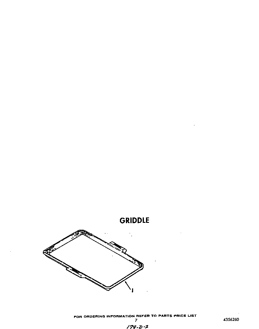 Roper F6558W1 griddle diagram