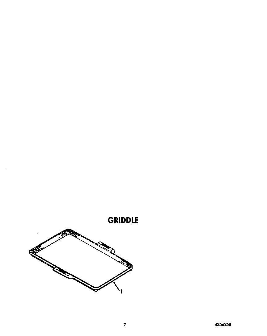 Roper F6558W0 griddle diagram