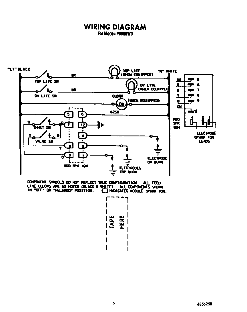 Roper F6558W0 wiring diagram diagram