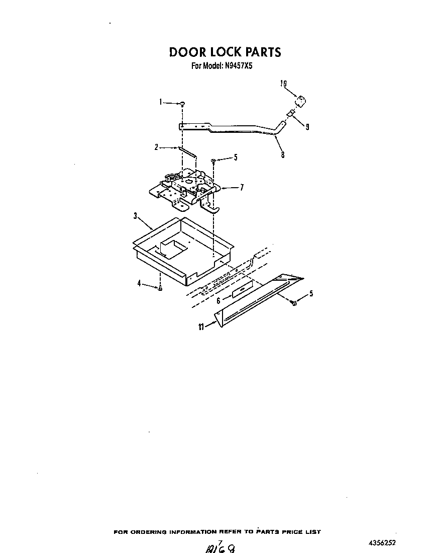 Roper N9457X5 door lock diagram