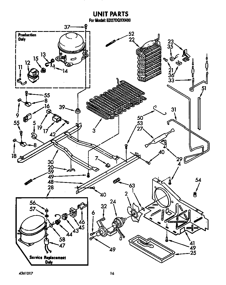 Whirlpool ED27DQXXW00 unit diagram