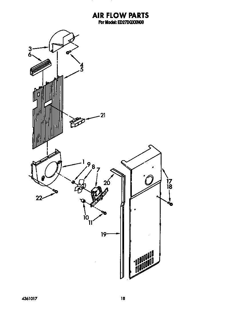 Whirlpool ED27DQXXW00 airflow diagram