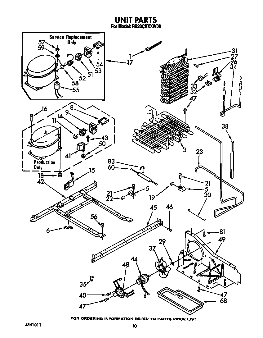 Roper RS20CKXXW00 unit diagram