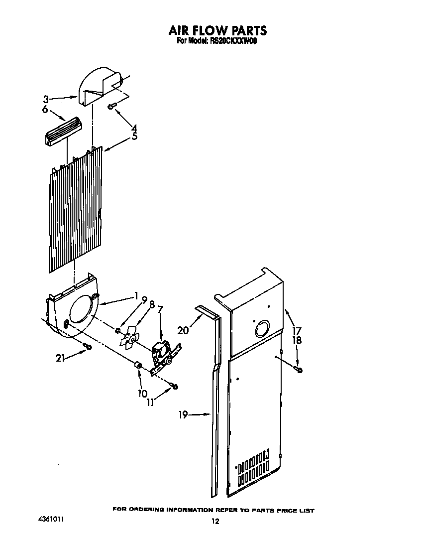 Roper RS20CKXXW00 air flow diagram