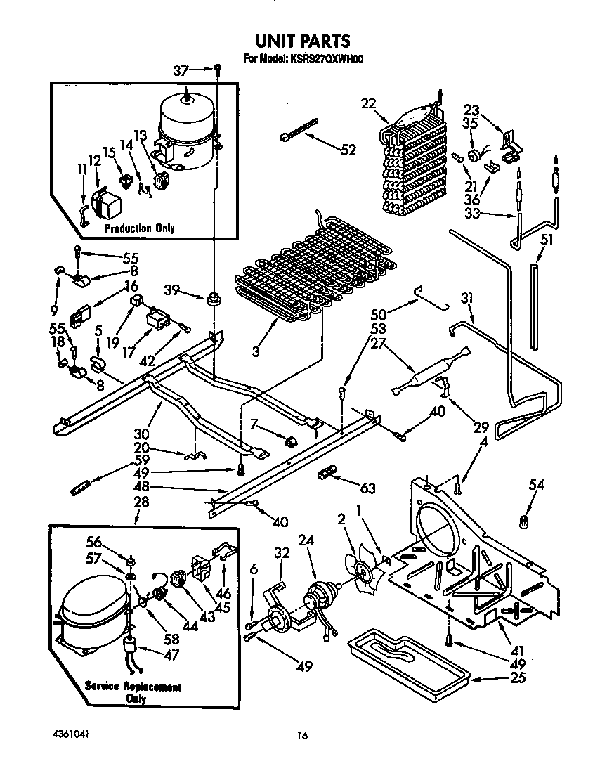 KitchenAid KSRS27QXWH00 unit diagram