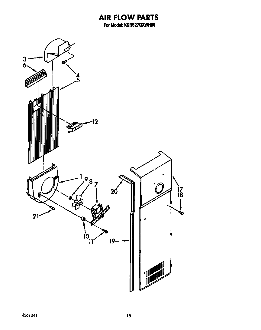 KitchenAid KSRS27QXWH00 air flow diagram