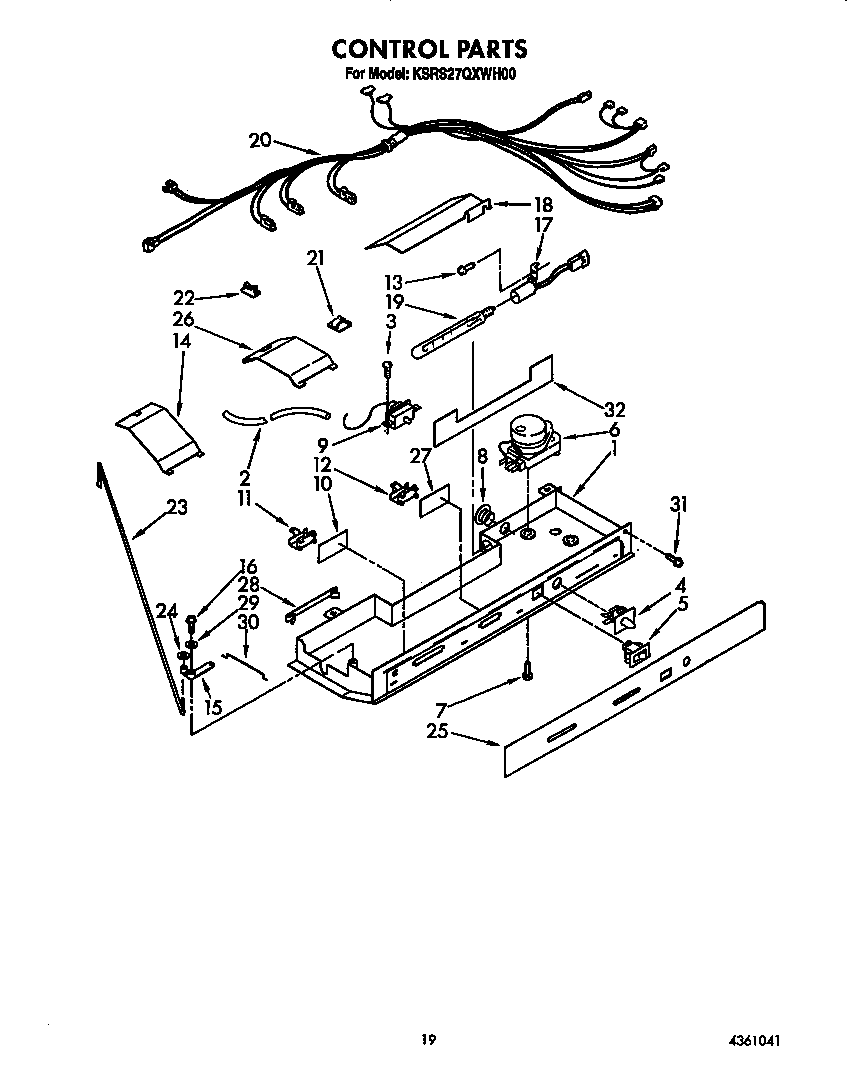 KitchenAid KSRS27QXWH00 control diagram